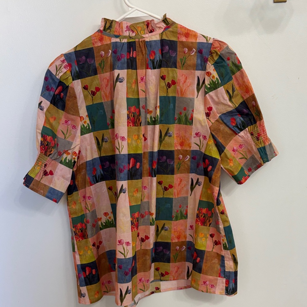 Entro Multicolor Patchwork Blouse - image 2